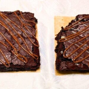 Chocolate chips and chocolate ganache brownies